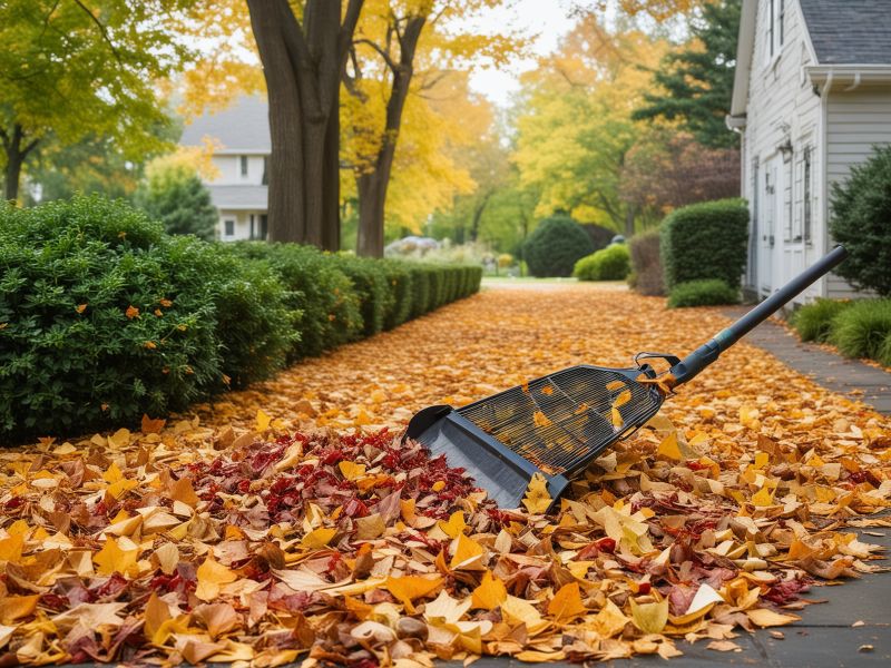Professional landscape crew preparing garden beds for seasonal planting in Virginia